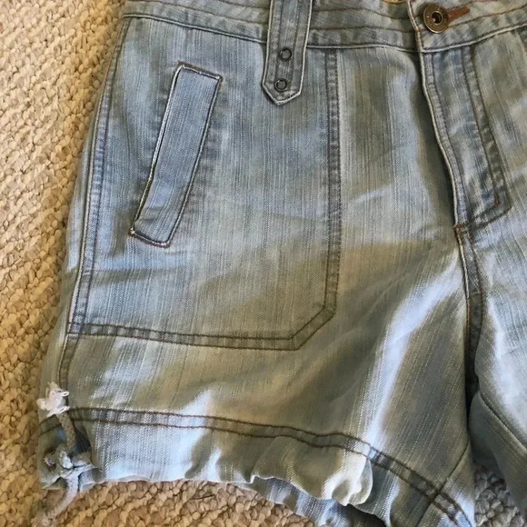𝅺Ruff Hewn pull strings jean shorts size 8 - Picture 3 of 13